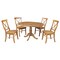 International Concepts Round 36 in Rd Top Pedestal Ext Table, 12 in Leaf And 4 X-Back RTA Chairs, Pecan, 36 in W, 48 in L K59-36RXT-C613-4 - alternate 2